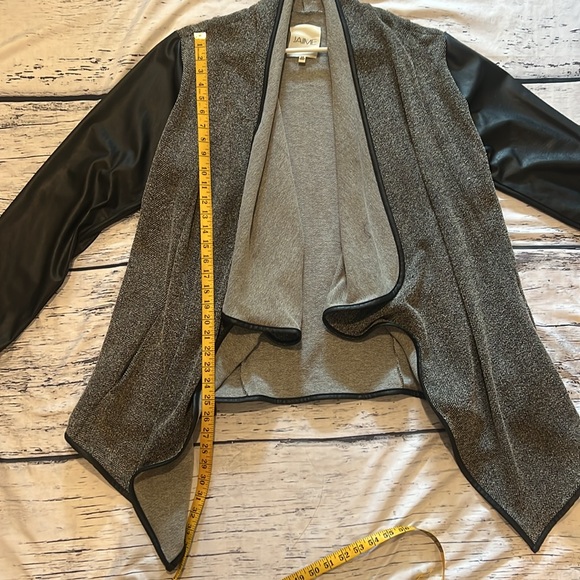 Jaime Faux Leather Cardigan Sweater Jacket Size 2x - Picture 5 of 10